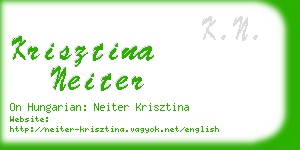 krisztina neiter business card